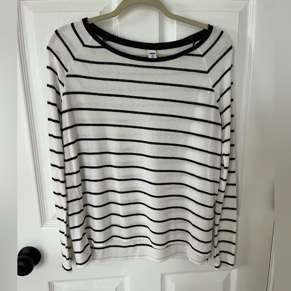Old Navy Luxe striped shirt xs